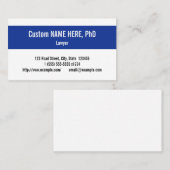 Humane, Berufliche juristische Visitenkarte (Vorne/Hinten)