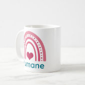 Humane Viva Magenta Boho Rainbow Kaffeetasse (Vorderseite Links)