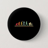 Humanevolution in einen Computerfreak Lustige Graf Button (Vorderseite)