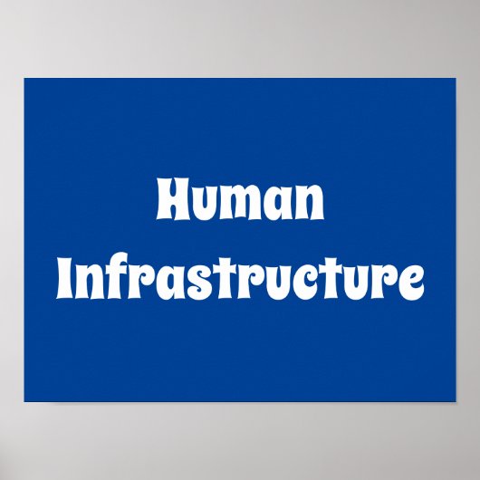 Humaninfrastruktur Poster (Vorne)