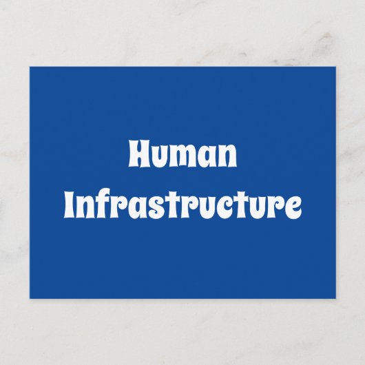 Humaninfrastruktur Postkarte (Vorderseite)