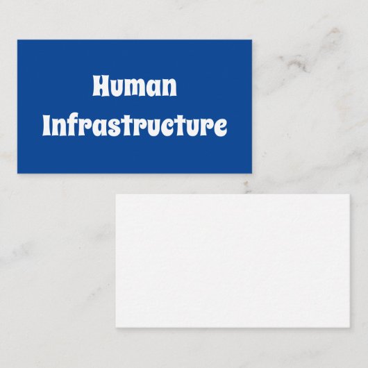 Humaninfrastruktur Visitenkarte (Vorne/Hinten)