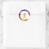 Humanismus-Symbol Quadratischer Aufkleber (Tasche)