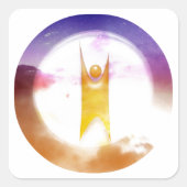 Humanismus-Symbol Quadratischer Aufkleber (Vorderseite)