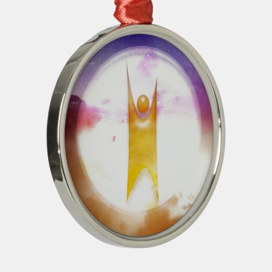 Humanismus-Symbol Silbernes Ornament (Rechts)