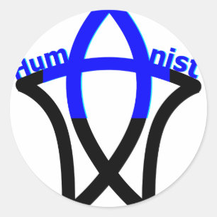 Humanist-Symbol Runder Aufkleber