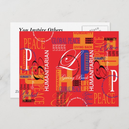 Humanitäre Postkarte Graffiti (Vorne/Hinten)