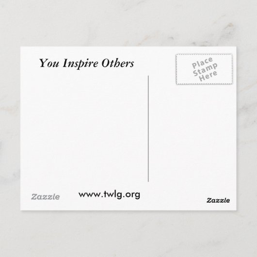 Humanitäre Postkarte Graffiti (Rückseite)