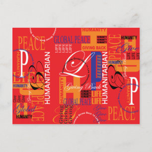 Humanitäre Postkarte Graffiti