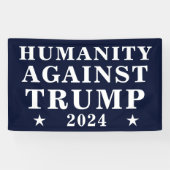Humanität gegen Trump bei den Wahlen 2024 Banner (Horizontal)