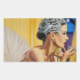 Humanity Ballerina Rechteckiger Aufkleber