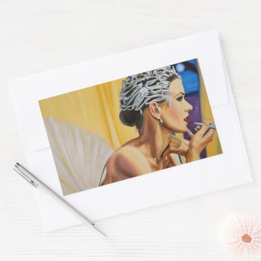 Humanity Ballerina Rechteckiger Aufkleber (Umschlag)