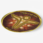 Humanity Symbol Art Pappteller (Schrägansicht)