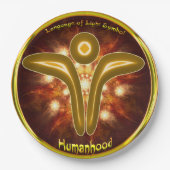 Humanity Symbol Art Pappteller (Vorderseite)