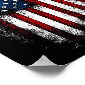 Humanity Vs. Insanity Distressed American Patrioti Poster (Ecke)