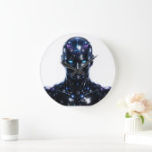 humanoid AI robot Reloj Große Wanduhr (Zuhause)