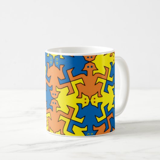 Humanoide Silhouetten Kaffeetasse (VorderseiteRechts)