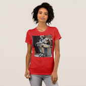 Humanoider Roboter in exakter Position T-Shirt (Vorne ganz)