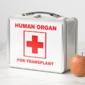 Humanorgan für Transplantation Metall Brotdose (Beispiel)