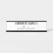 Humanressourcen Der Traum Schreibtischnamensplakette (Vorderseite )