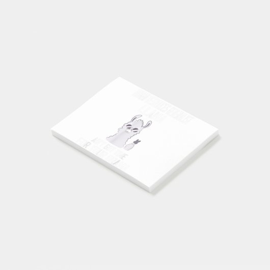 Humanressourcen Generalist Llama Got keine Zeit Yo Post-it Klebezettel (angewinkelt)