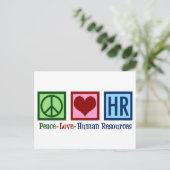 Humanressourcen - Liebe für Frieden Postkarte (Stehend Vorderseite)