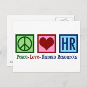 Humanressourcen - Liebe für Frieden Postkarte (Vorne/Hinten)