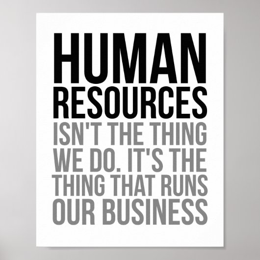 Humanressourcen sind nicht das, was wir tun poster (Vorne)