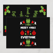 Humanressourcen Ugys Weihnachtsgeschenke Feiertagskarte (Vorne/Hinten)