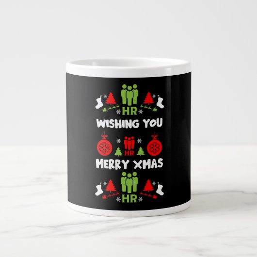Humanressourcen Ugys Weihnachtsgeschenke Jumbo-Tasse (Vorderseite)