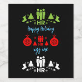 Humanressourcen Ugys Weihnachtsgeschenke Weinetikett (Einzelnes Label)