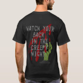 “Humans Are Scariest Halloween T-Shirt – Blood, Sk (Rückseite)