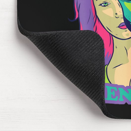 Humans Aren't Real - Funny Comic Style Alien Outer Mousepad (Ecke)