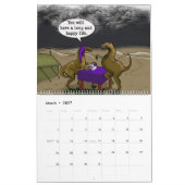 Humasaurus Dinosaurs Parody Modern Humans Cartoon Kalender (Mär 2027)
