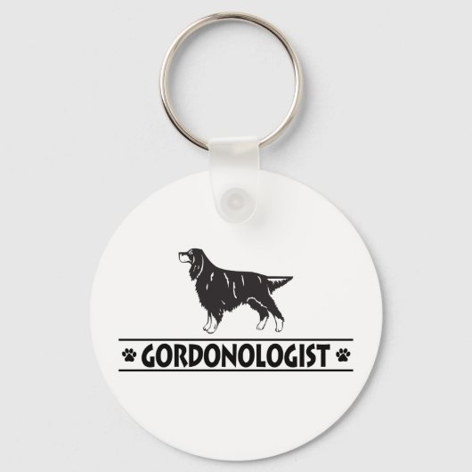 Humaufgeführt Gordon Setter Schlüsselanhänger (Vorderseite)