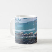Humber Bridge Impressionistische Landschaft Kaffeetasse (Vorderseite Links)