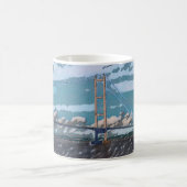 Humber Bridge Impressionistische Landschaft Kaffeetasse (Mittel)