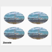 Humber Bridge Ovaler Aufkleber (Blatt)