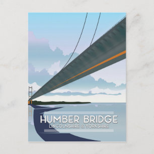 Humber-Brücke, Lincolnshire & Yorkshire Postkarte