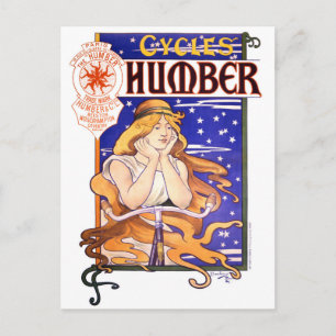 Humber Cycles Vintages Werbeplakat der 1890er Jahr Postkarte
