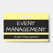 Humble Abzeichen "EVENT MANAGEMENT" Ausweis (Rückseite)