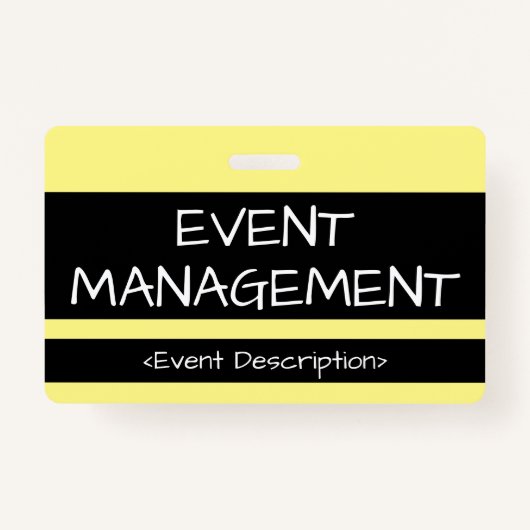 Humble Abzeichen "EVENT MANAGEMENT" Ausweis (Vorderseite)