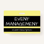 Humble Abzeichen "EVENT MANAGEMENT" Ausweis (Rückseite)