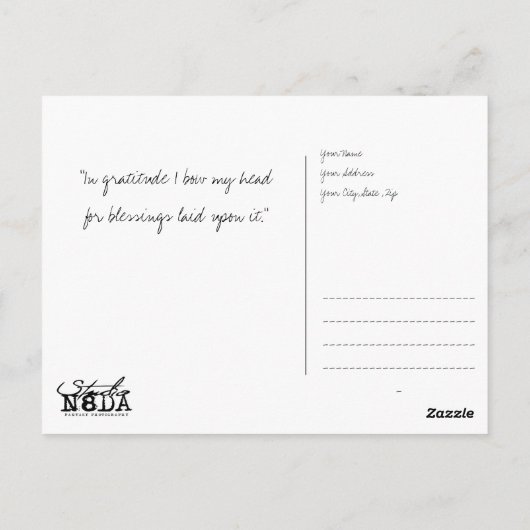 Humble Angel Postkarte (Rückseite)