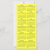 Humble Bee 2012 Calendar Lesezeichen Rack Card (Rückseite)