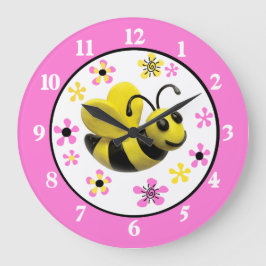 Humble Bee Baby Girl Dusche Große Wanduhr