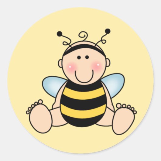 Humble Bee Baby Runder Aufkleber (Vorderseite)