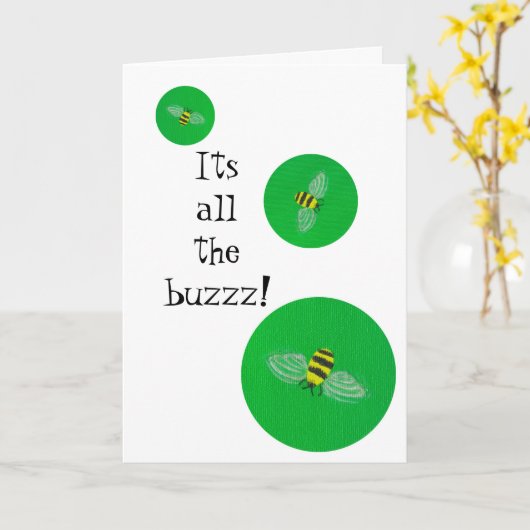 Humble Bee Birthday Card Karte (Gelbe Blume)