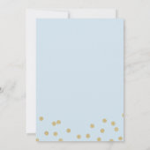 Humble Bee Buzz Baby Dusche Blue Einladung (Rückseite)
