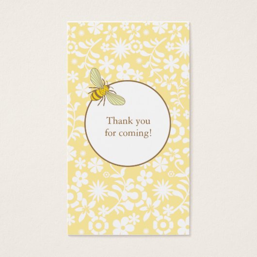 Humble Bee Favor Tag (Vorderseite)